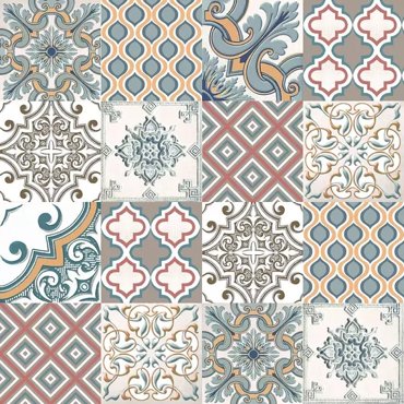 Напольная плитка Azori Eclipse Ornament Matt 42x42 505793002 мультиколор 1329₽