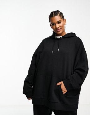 Черная толстовка оверсайз ASOS DESIGN Curve часть комплекта 5190₽