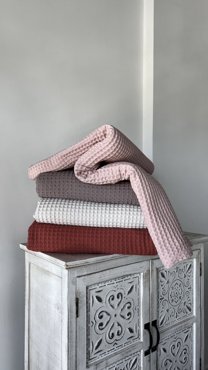 Waffle Throw Пыльно-розовый 8900₽