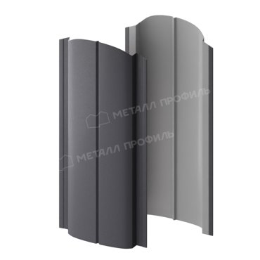 Штакетник металлический МЕТАЛЛ ПРОФИЛЬ ELLIPSE-O 19х126 VALORI-20-Grey-05 182₽