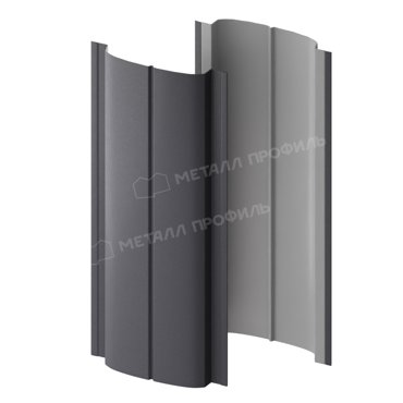 Штакетник металлический МЕТАЛЛ ПРОФИЛЬ ELLIPSE-T 19х126 VALORI-20-Grey-05 182₽