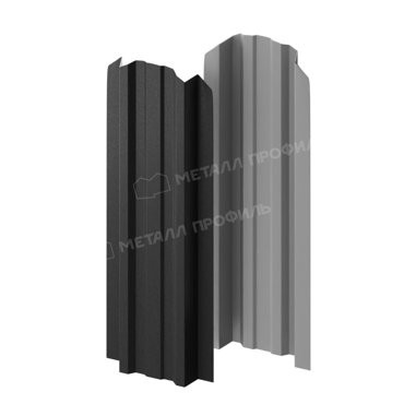 Штакетник металлический МЕТАЛЛ ПРОФИЛЬ LАNE-O 165х99 VALORI-20-DarkGrey-05 124₽