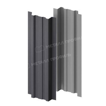 Штакетник металлический МЕТАЛЛ ПРОФИЛЬ LАNE-T 165х99 VALORI-20-Grey-05 124₽