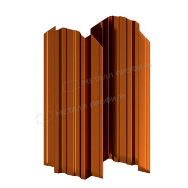 Штакетник металлический МЕТАЛЛ ПРОФИЛЬ TRAPEZE-O 165х118 AGNETA-03-CopperCopper-05 227₽