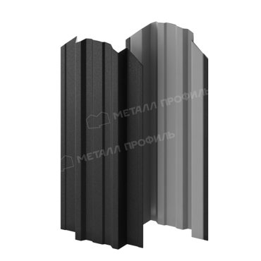 Штакетник металлический МЕТАЛЛ ПРОФИЛЬ TRAPEZE-O 165х118 VALORI-20-DarkGrey-05 175₽