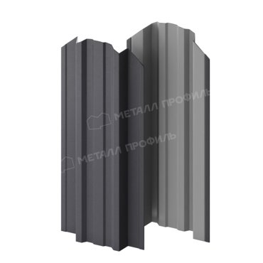 Штакетник металлический МЕТАЛЛ ПРОФИЛЬ TRAPEZE-O 165х118 VALORI-20-Grey-05 175₽