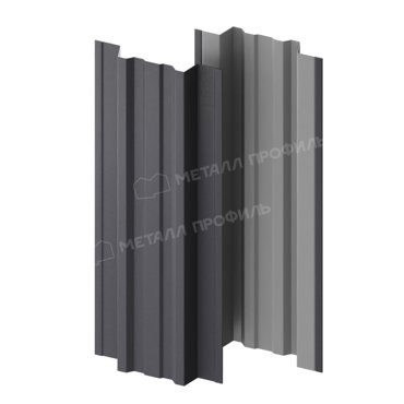 Штакетник металлический МЕТАЛЛ ПРОФИЛЬ TRAPEZE-T 165х118 VALORI-20-Grey-05 175₽