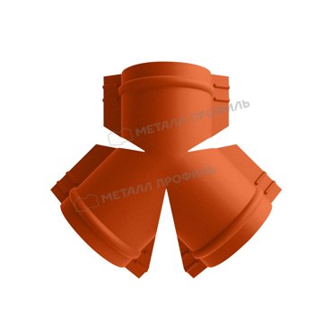 Y-образный тройник для круглого конька R110 AGNETA-20-CopperCopper-05 5045₽
