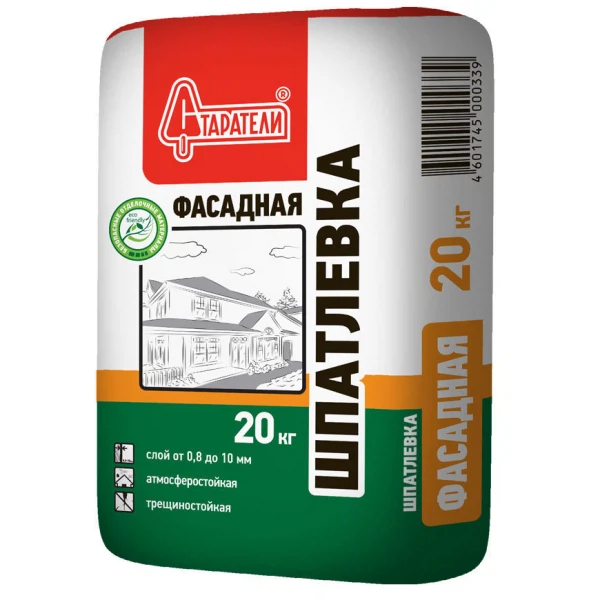 шпаклевка цементная фасадная старатели 20 кг 679₽