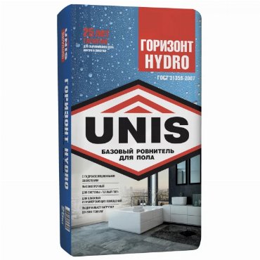 стяжка пола unis горизонт hydro 25 кг 289₽