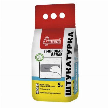 штукатурка гипсовая белая старатели 5 кг 154₽