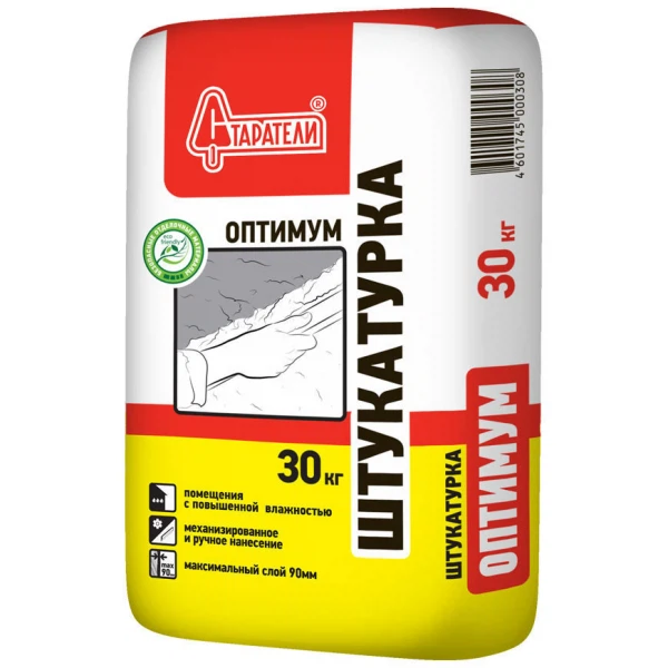 штукатурка гипсовая старатели оптимум 30 кг 409₽