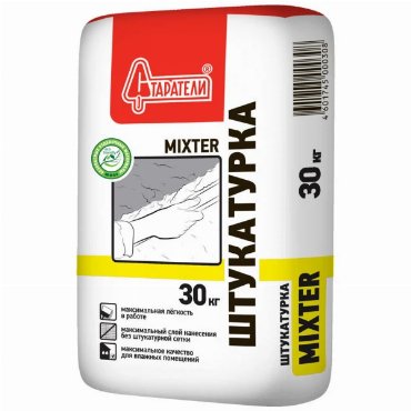 штукатурка цементно-гипсовая для влажных помещений старатели mixter 30 кг 459₽