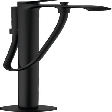 Внешняя часть смесителя для ванны hansgrohe Vivenis напольного монтажа 75445670 матовый черный 270800₽