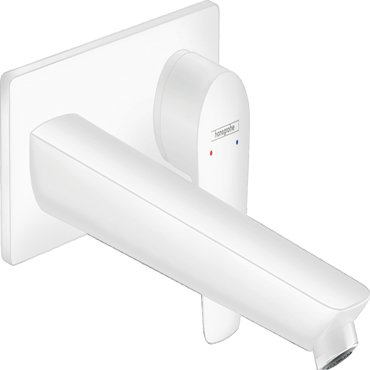 Внешняя часть смесителя для раковины hansgrohe Talis E скрытого монтажа настенный 71734700 матовый белый 49500₽