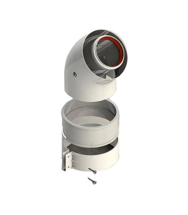 Отвод коаксиальный Stout d60100 мм 45 комплект 3822₽