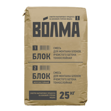 Клей для газобетона Волма Блок 25 кг 356₽