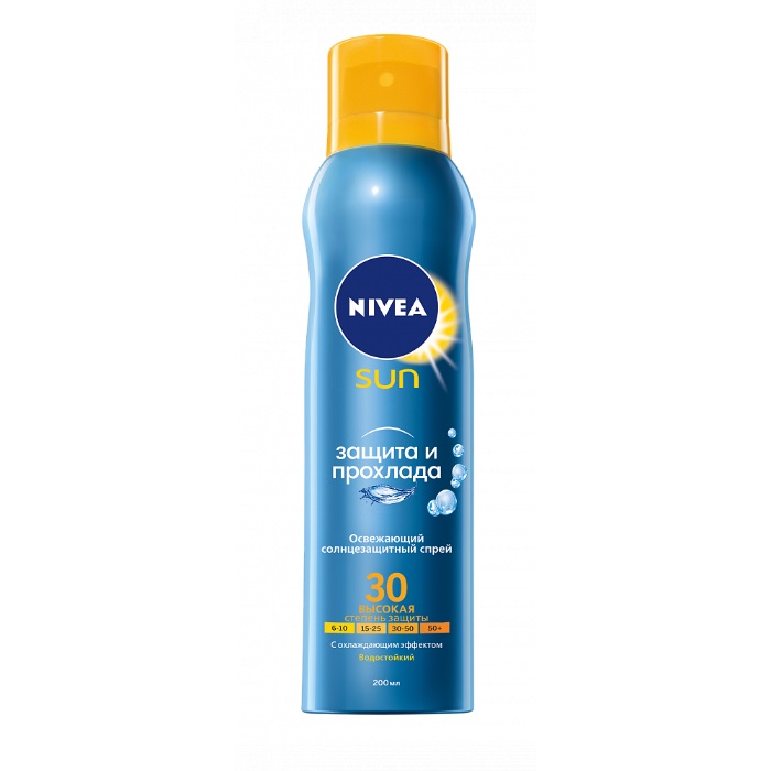 Нивея САН (спрей освеж.солнц.защита/прохлада SPF30 фл. 200м)