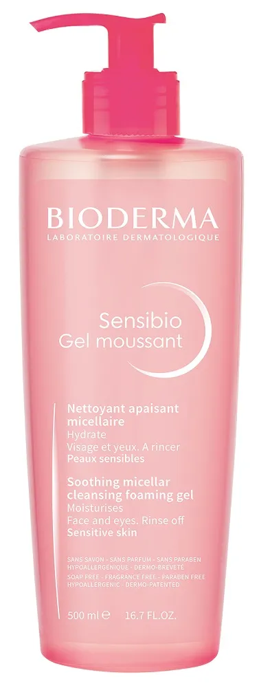 Очищающий гель-мусс Bioderma Sensibio, 500мл