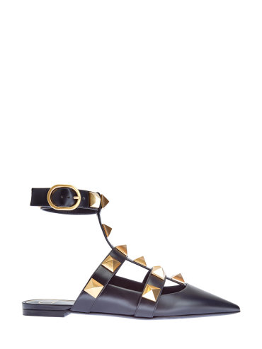 Балетки Roman Stud из телячьей кожи с крупными заклепками