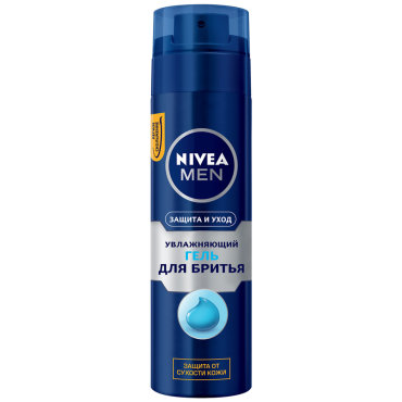 Гель для бритья Nivea увлажняющий Защита и уход 200 мл