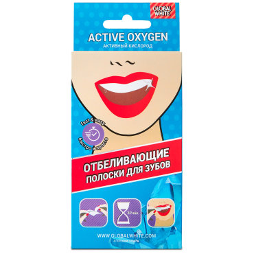 Полоски для отбеливания зубов Global White Teeth Whitening Strips 2 саше