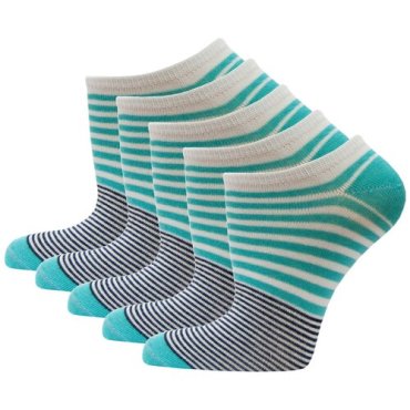 Носки спортивные женские короткие HOSIERY 71150 р 23-25 (36-39 размер обуви) бирюзовые 5 пар