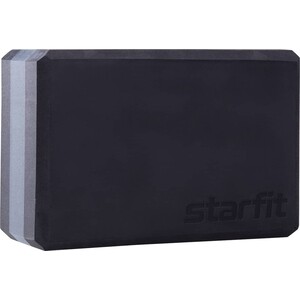Блок для йоги Starfit YB-201 EVA, 22,8х15,2х10 см, 350 гр, черно-серый