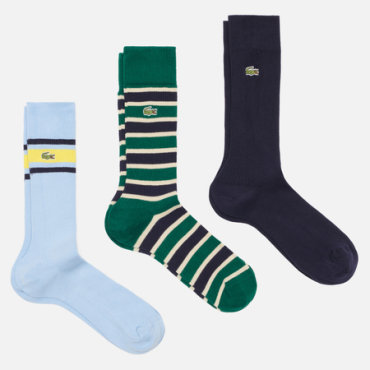 Комплект носков Lacoste 3-Pack Heritage Ribbed Cotton, цвет комбинированный, размер 36-40 EU