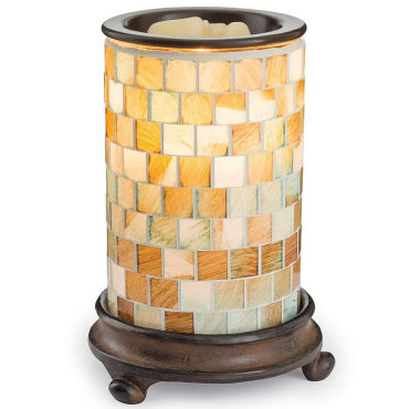Аромасветильник настольный Candle Warmers Морское свечение стекло Glass Mosaic Warmer Sea Glass