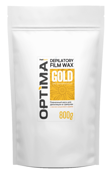 DEPILTOUCH PROFESSIONAL Воск пленочный в гранулах, с маслом сандалового дерева / OPTIMA GOLD 800 г