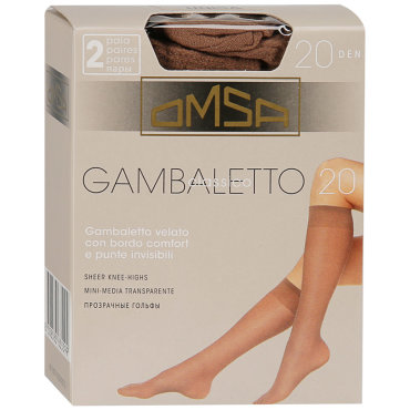 Гольфы Omsa Gambaletto Classico Daino 20 den 2 пары