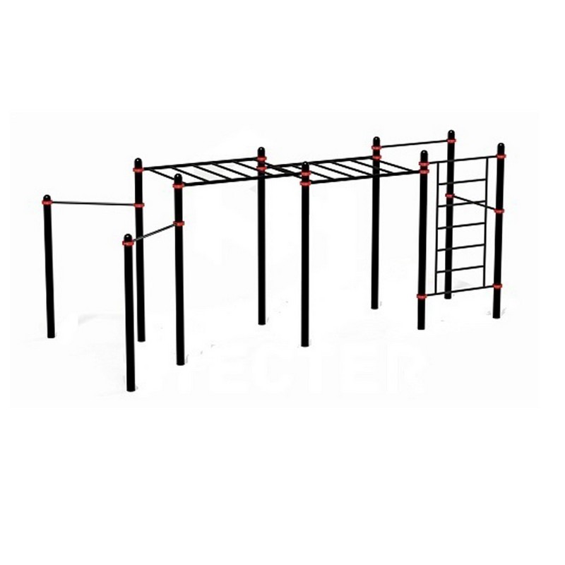 Комплекс с рукоходом классическим двухуровневым и 4 турников Stecter PAW-33 5032