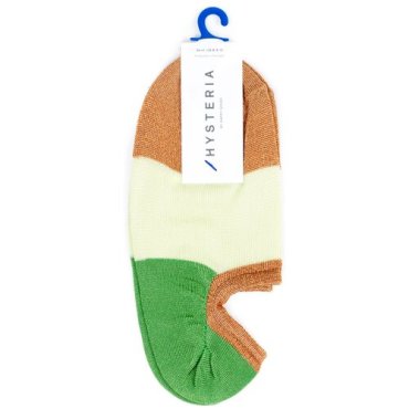 Невидимые носки женские премиального бренда Hysteria Isa Invisible Sneaker Sock - Brown/Green 39-41