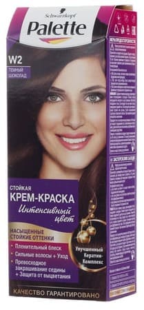 Краска-крем темный шоколад Palette W2 100мл