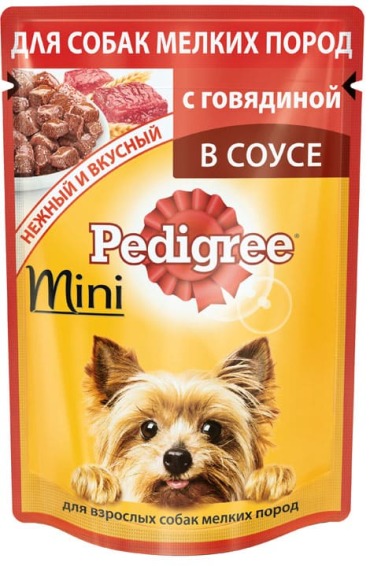 Корм для взрослых собак маленьких пород Pedigree 85г