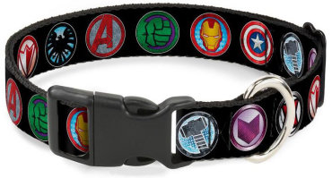 Ошейник Avengers / Мстители Мульицвет. С пластиковой застёжкой (28-43 см)