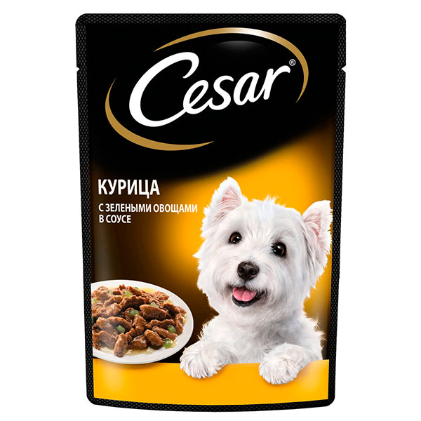 Корм для собак Cesar с курицей и зелёными овощами 85 гр