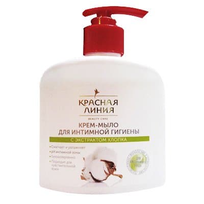 Жидкое крем-мыло Красная Линия д/инт. гигиен. экстр.хлоп. 250мл.(1)