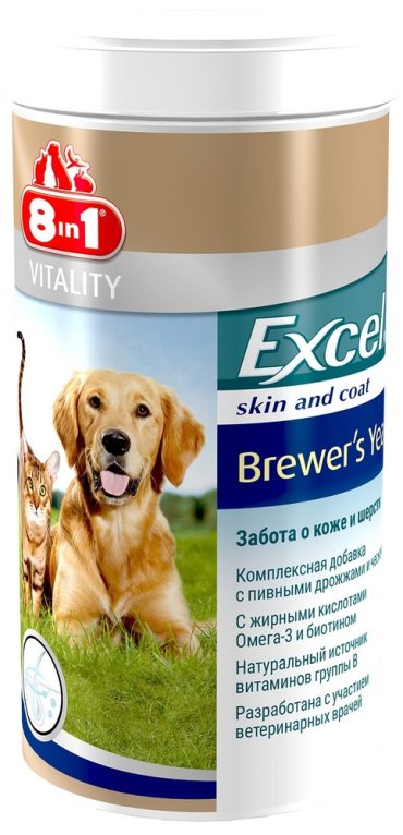 Пивные дрожжи 8in1 "Excel" для кошек и собак, 1430таб.