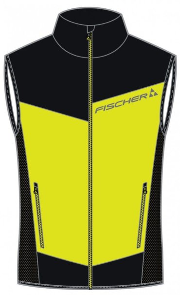 Жилет Fischer Östersund, yellow/black(желтый/черный), 2019-20 (Размер: M)