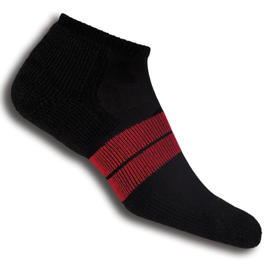 Носки THORLO'S 84NRCM Running Maximum Cushion Low Cut, черно-красный, 182