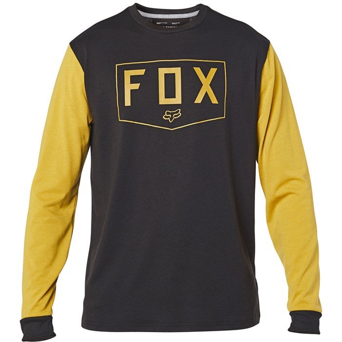Велофутболка Fox Shield LS Tech, черно-желтый, 24120-019 (Размер: L )