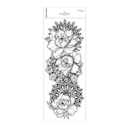 Miami Tattoos, Переводной тату-рукав Black Garden, 16х44 см