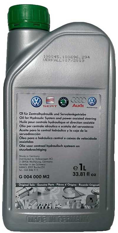 Жидкость ГУР зеленая VAG Power Steering Fluid синтетическая 1 л