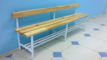 Скамья для раздевалок ФСИ со спинкой, L2,5м, 6347