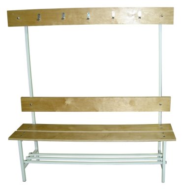 Скамья для раздевалок ФСИ односторонняя с вешалкой, 250х40x160(46)см, 4723