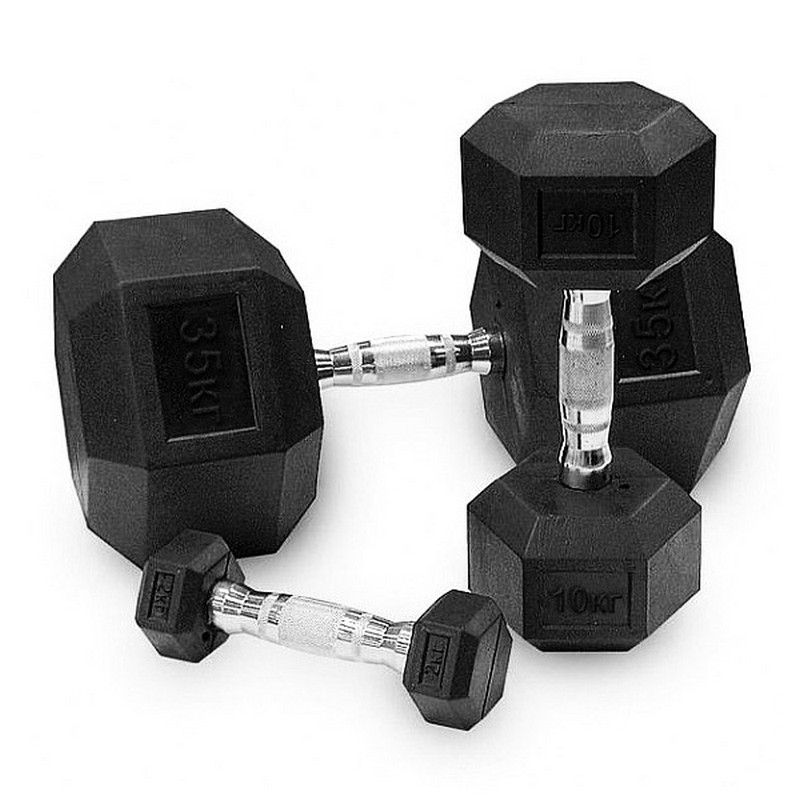 Гексагональный гантельный ряд Grome Fitness от 1-10 кг DB 139