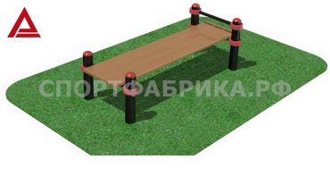 Горизонтальная гимнастическая скамья с фиксацией ступней ФСИ Поднимание туловища из положения лежа на спине 10910