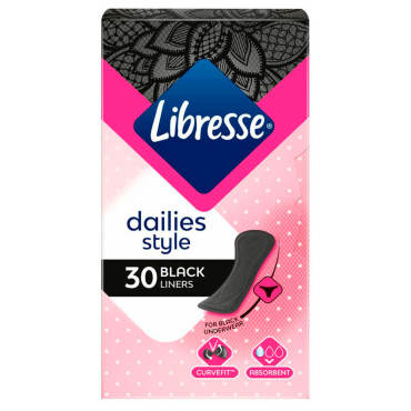Прокладки ежедневные Libresse 30шт Black Liners